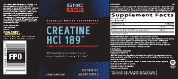 GNC AMP Advanced Muscle Performance Creatine HCl 189 - supplement