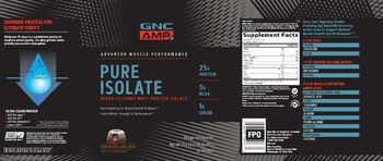 GNC AMP Advanced Muscle Performance Pure Isolate Chocolate Lava Cake - supplement