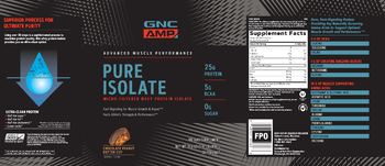 GNC AMP Advanced Muscle Performance Pure Isolate Chocolate Peanut Butter Cup - supplement