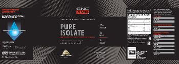 GNC AMP Advanced Muscle Performance Pure Isolate Vanilla Custard - supplement