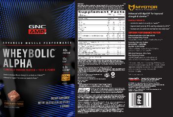 GNC AMP Advanced Muscle Performance Wheybolic Alpha Chocolate Fudge - supplement