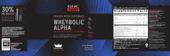 GNC AMP Advanced Muscle Performance Wheybolic Alpha Classic Vanilla - supplement