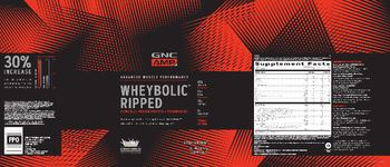 GNC AMP Advanced Muscle Performance Wheybolic Ripped Classic Vanilla - supplement