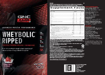 GNC AMP Advanced Muscle Performance Wheybolic Ripped Strawberries and Cream - supplement