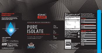GNC AMP Pure Isolate Cookies & Cream - supplement