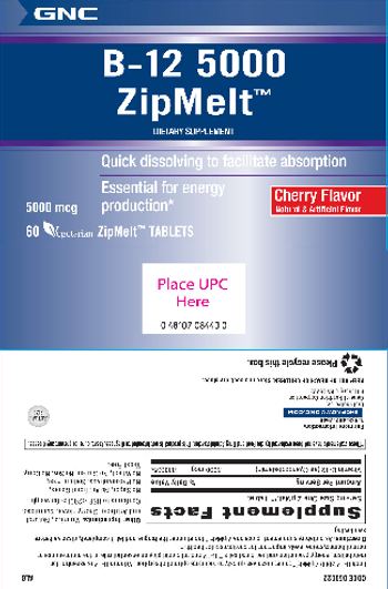 GNC B-12 5000 ZipMelt - supplement