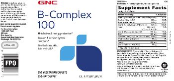 GNC B-Complex 100 - supplement