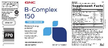 GNC B-Complex 150 Timed-Release - supplement