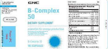 GNC B-Complex 50 - supplement
