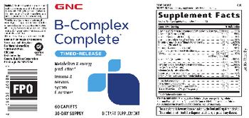 GNC B-Complex Complete - supplement