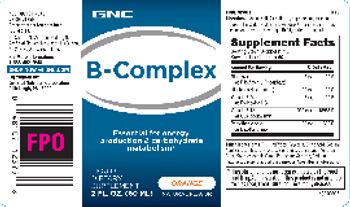 GNC B-Complex Orange - this statement has not been evaluated by the food and drug administration this product is not intend