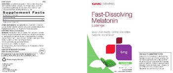 GNC Bariatrics Fast-Dissolving Melatonin 5 mg Peppermint Natural Flavor - supplement