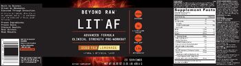 GNC Beyond Raw LIT AF Iced Tea Lemonade - supplement