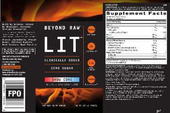 GNC Beyond Raw LIT Snow Cone - supplement
