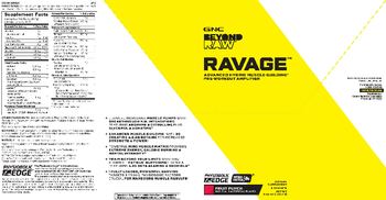 GNC Beyond Raw Ravage Fruit Punch - supplement