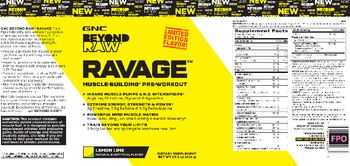 GNC Beyond Raw Ravage Lemon Lime - supplement
