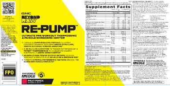 GNC Beyond Raw Re-Pump Fruit Punch - supplement