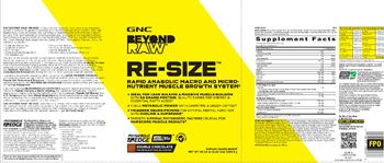 GNC Beyond Raw Re-Size Double Chocolate - supplement
