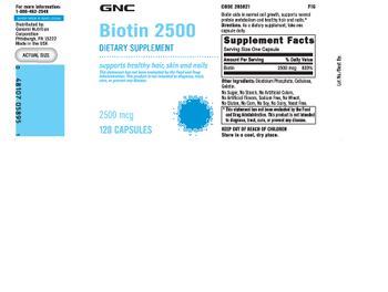 GNC Biotin 2500 - supplement