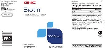 GNC Biotin 5000 mcg - supplement