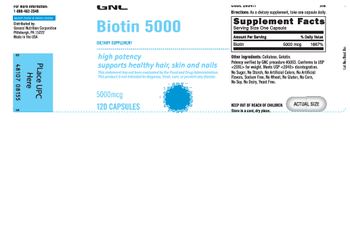 GNC Biotin 5000 - supplement