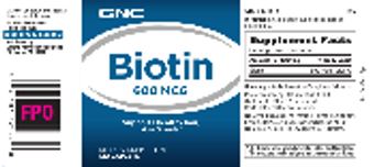 GNC Biotin 600 mcg - supplement
