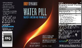 GNC BodyDynamix Water Pill - supplement
