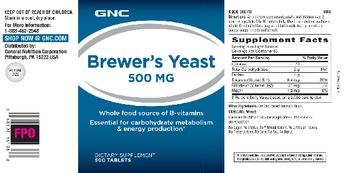 GNC Brewer's Yeast 500 mg - supplement
