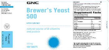 GNC Brewer's Yeast 500 - supplement