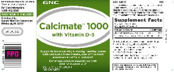 GNC Calcimate 1000 With Vitamin D-3 - supplement