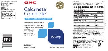 GNC Calcimate Complete 800 mg - supplement