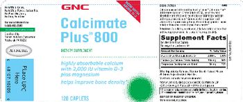 GNC Calcimate Plus 800 - supplement
