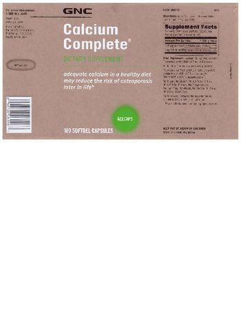GNC Calcium Complete - supplement