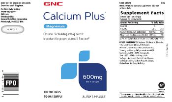 GNC Calcium Plus 600 mg - supplement