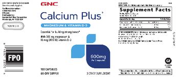 GNC Calcium Plus - supplement