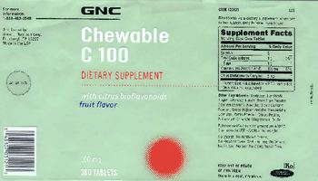 GNC Chewable C 100 100 mg Fruit Flavor - supplement