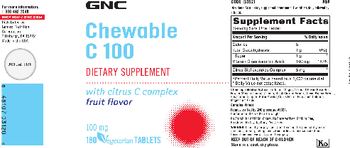 GNC Chewable C 100 Fruit Flavor - supplement