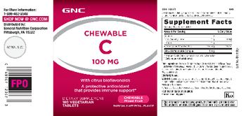 GNC Chewable C 100 mg Chewable Mixed Fruit - supplement