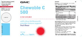 GNC Chewable C 500 Fruit Flavor - supplement