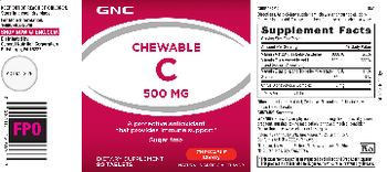 GNC Chewable C 500 mg Cherry - supplement