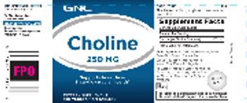 GNC Choline 250 mg - supplement