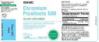 GNC Chromium Picolinate 500 - supplement
