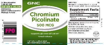 GNC Chromium Picolinate 500 mcg - supplement