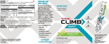 GNC Climb Daily Lemon Lime - these statements have not been evaluated by the food and drug administration this product is not int