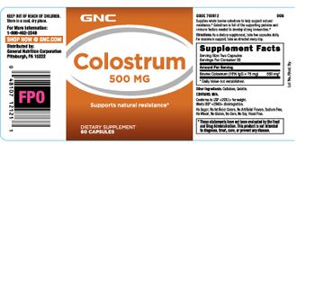 GNC Colostrum 500 mg - supplement