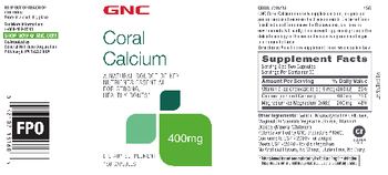 GNC Coral Calcium 400 mg - supplement