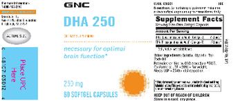 GNC DHA 250 - supplement