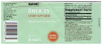GNC DHEA 25 - supplement