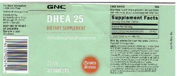 GNC DHEA 25 - supplement