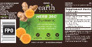 GNC Earth Genius Herb 360 Turmeric - herbal supplement